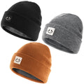 FURTALK 3-Pack Fleece-Lined Warm Knit Baby & Toddler Winter Beanie Hats