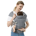 MISSWISDOM Ergonomic Hands-Free Baby Wrap Carrier (Light Grey)