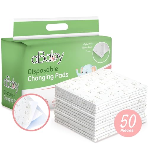 Ultra-Absorbent Leak-Proof Disposable Baby Changing Pads 50-Pack