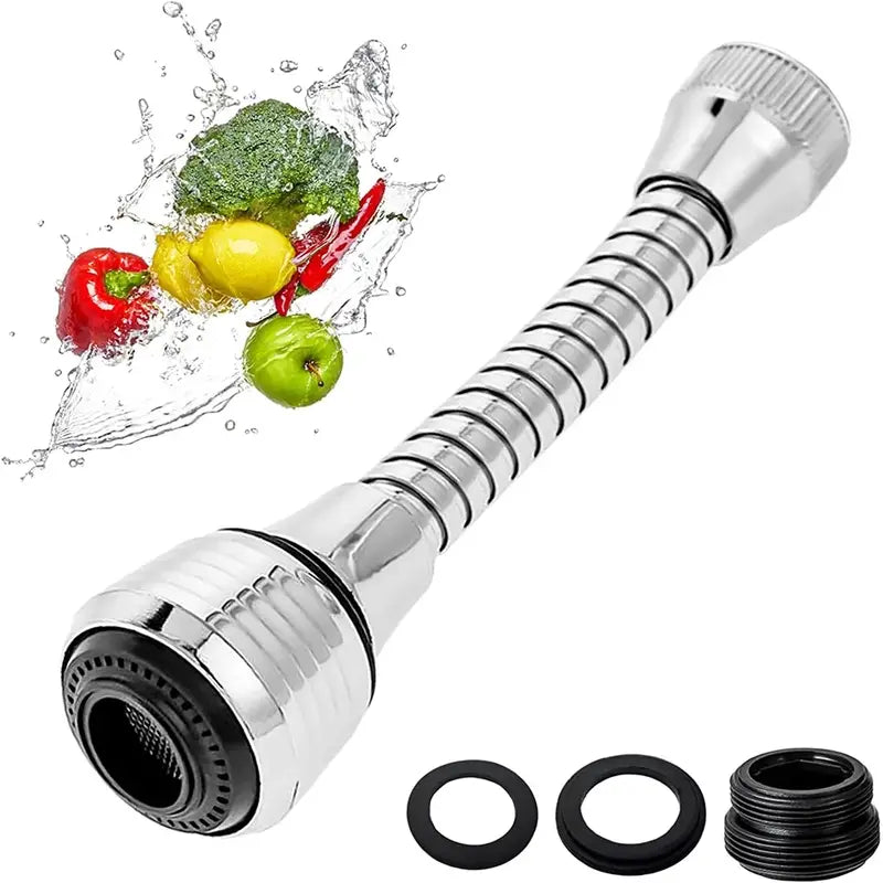 Faucet Extender with Anti-Splash Head and Filter