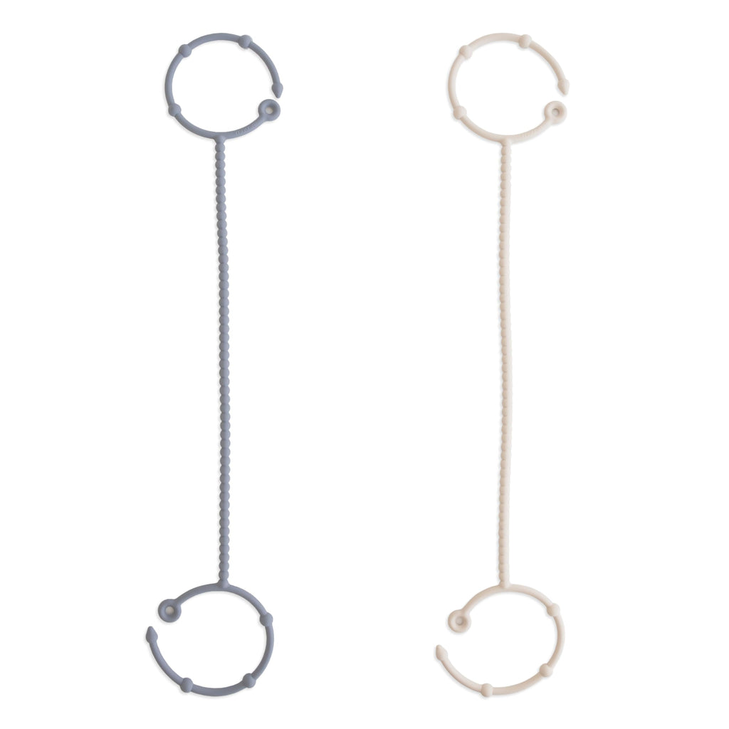 Adjustable Silicone Toy Straps 2-Pack for Stroller & High Chair