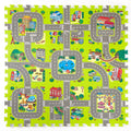 PLAY 10 9-Piece City Road Track Foam Interlocking Puzzle Play Mat