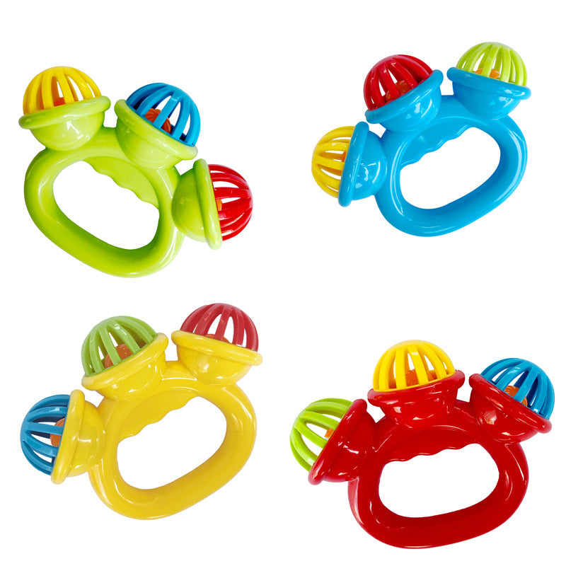 Soft Rubber Baby Grasp Ball Rattle - Sensory Toy