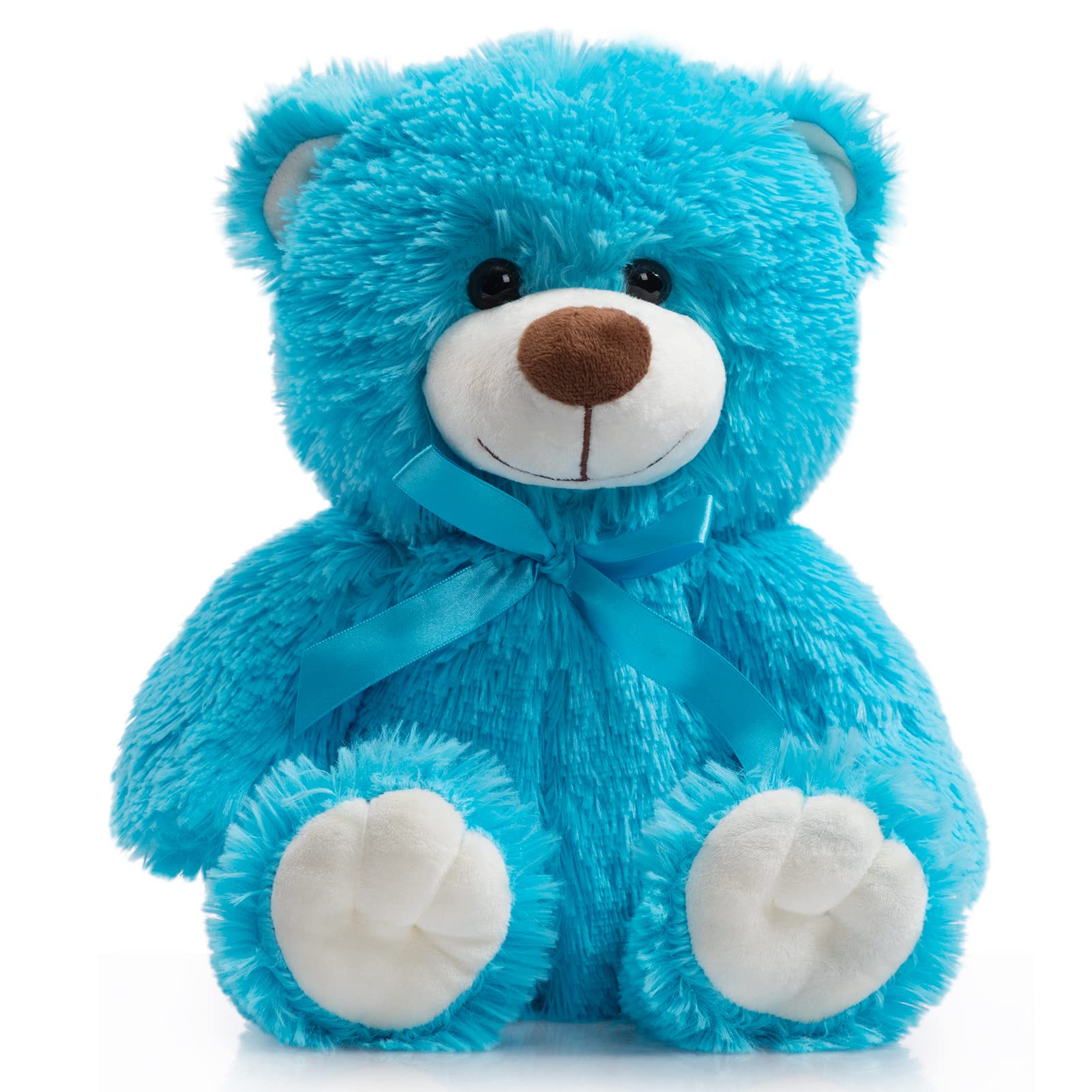 WENMOTDY 14-Inch Blue Color Teddy Bear Plush Toy