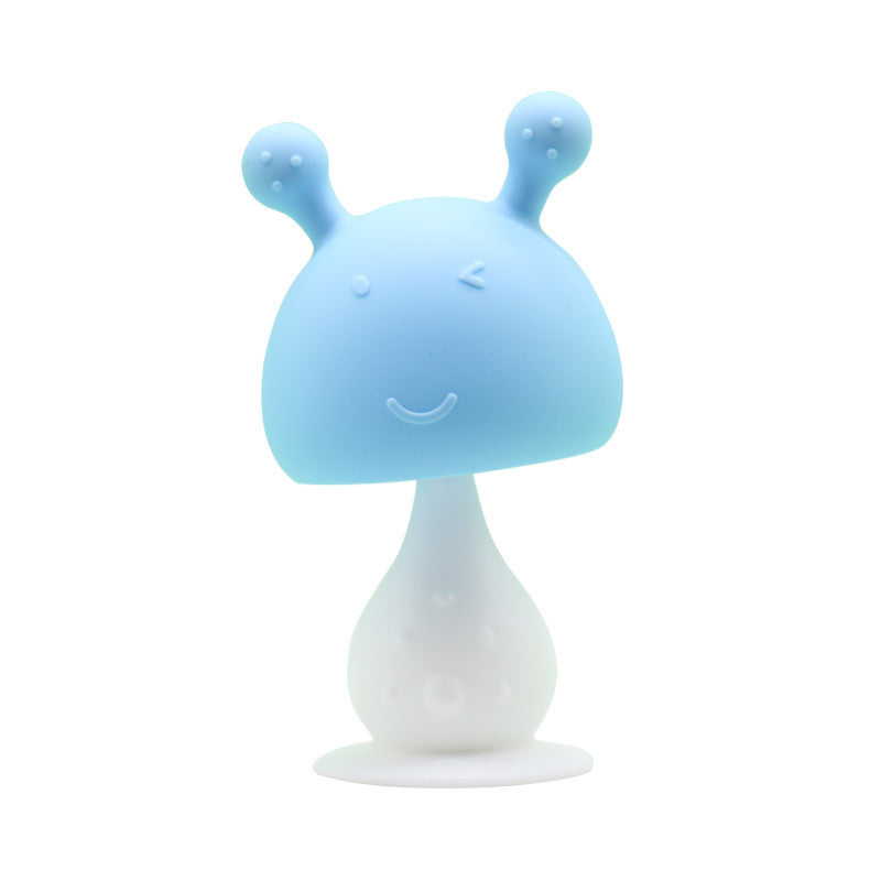 Mushroom Teether Rattle Toy - Liquid Silicone Design