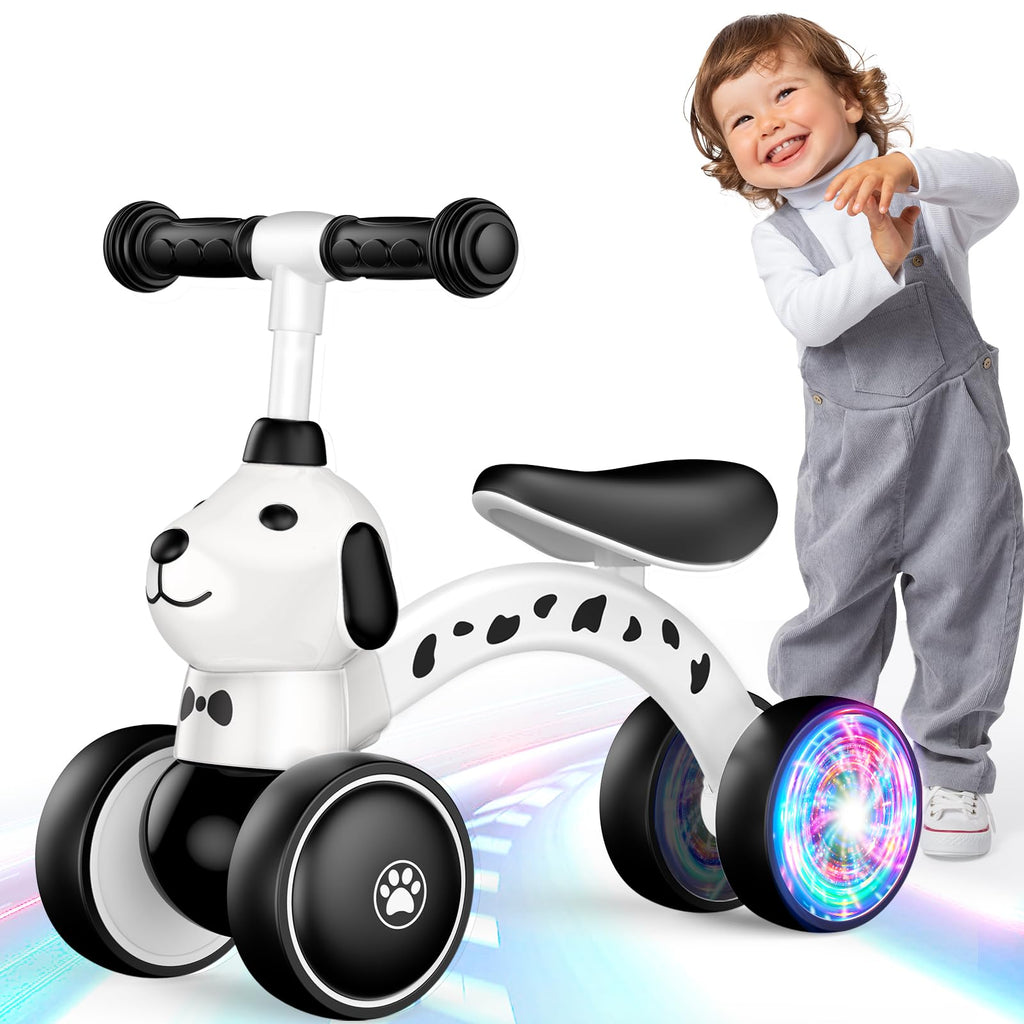 Kkdi Toddler Balance Bike with LED Lights and Silent Wheels