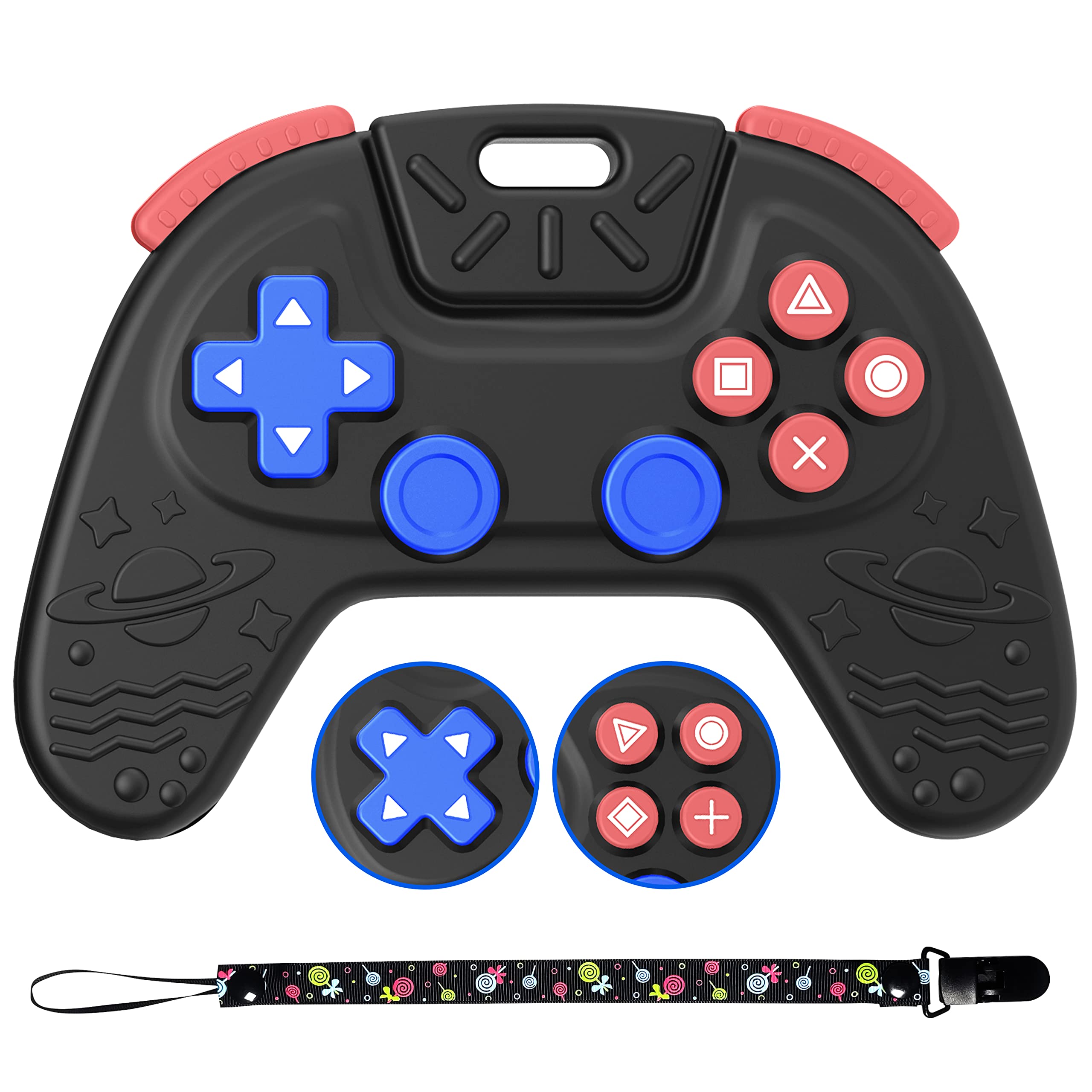 Silicone Game Controller Baby Teething Toy (2-Pack)