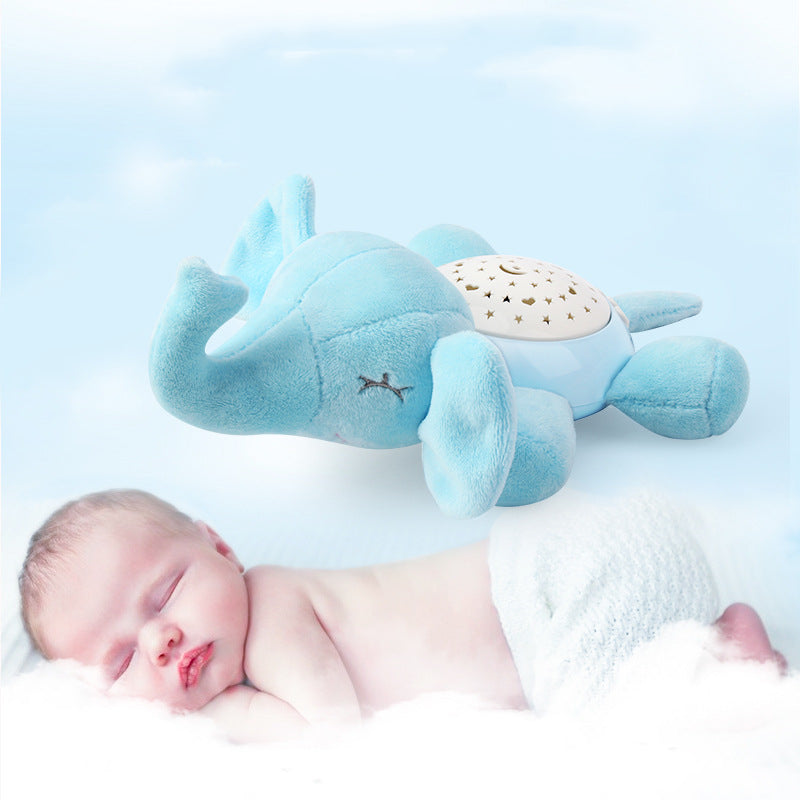Plush Baby Soothing Toy with Music and Projection Light