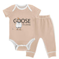 vvfelixl Funny Goose Short-Sleeve Baby Bodysuit & Pants Set (3M)