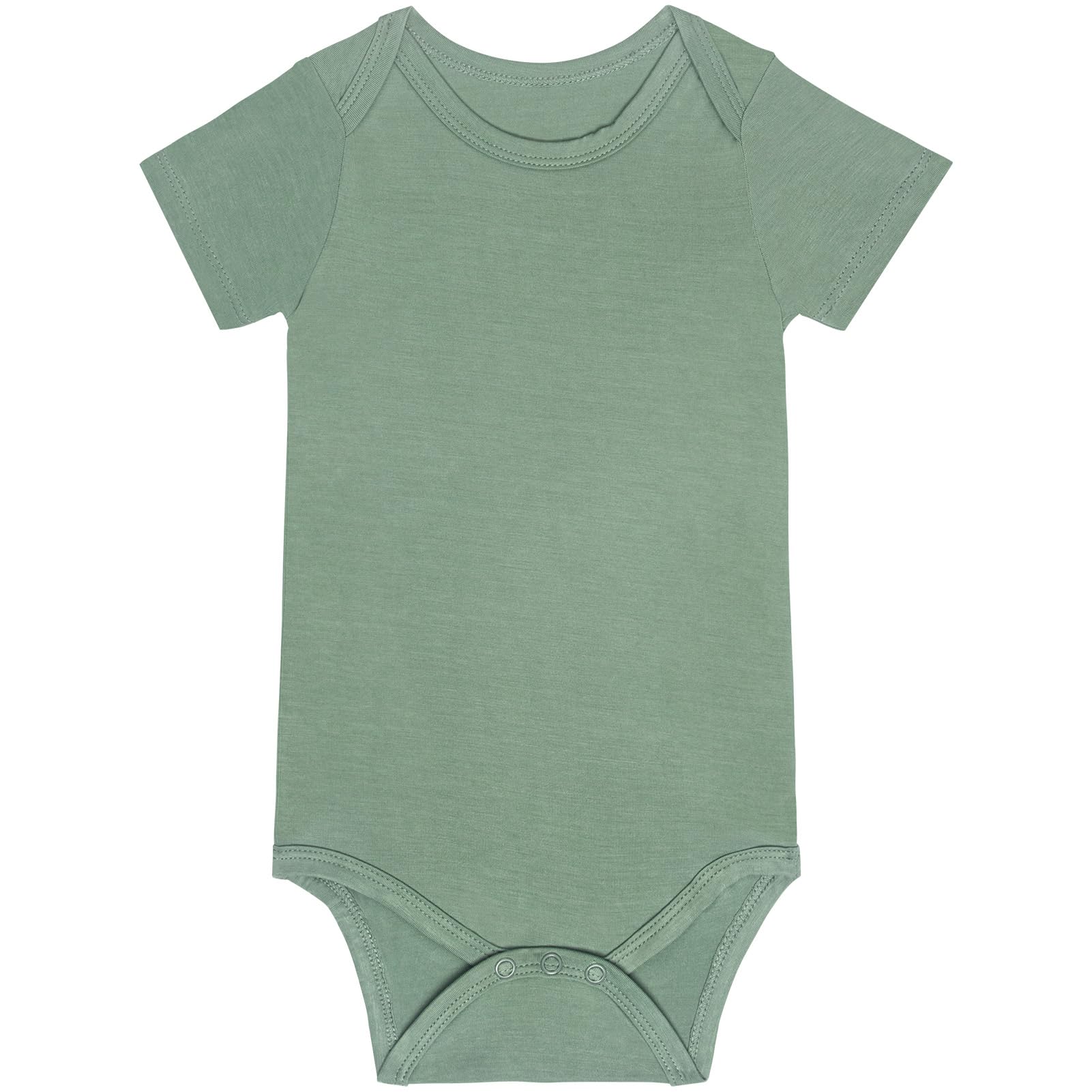 Gaiibbt Short-Sleeve Summer Infant Baby Romper & Bodysuit (Green, 6-12M)
