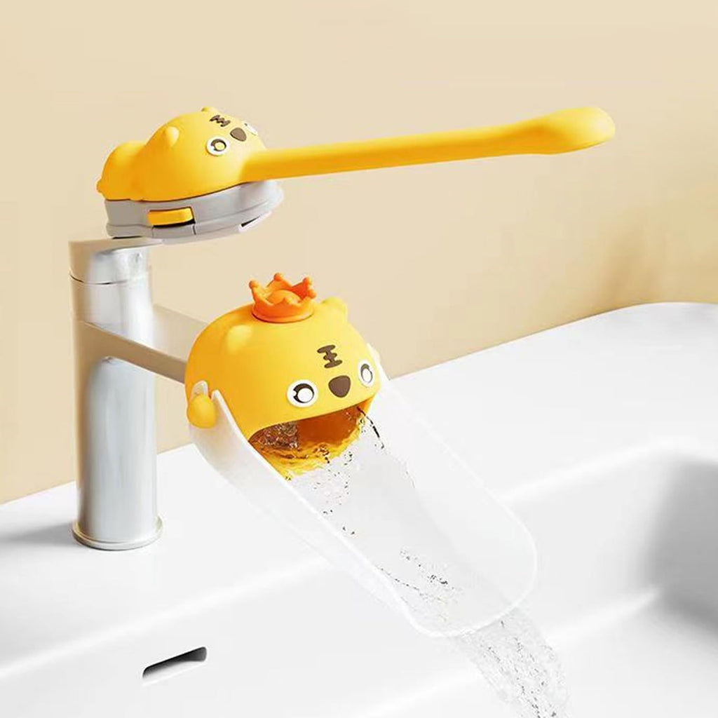 Kids Faucet Handle and Nozzle Extender Set - Yellow (2 PCS)