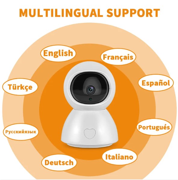1080P 4.3" Smart Baby Monitor with Remote Pan-Tilt-Zoom & Night Vision