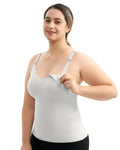 Momcozy Seamless Built-In Bra Nursing Cami (Light Grey)