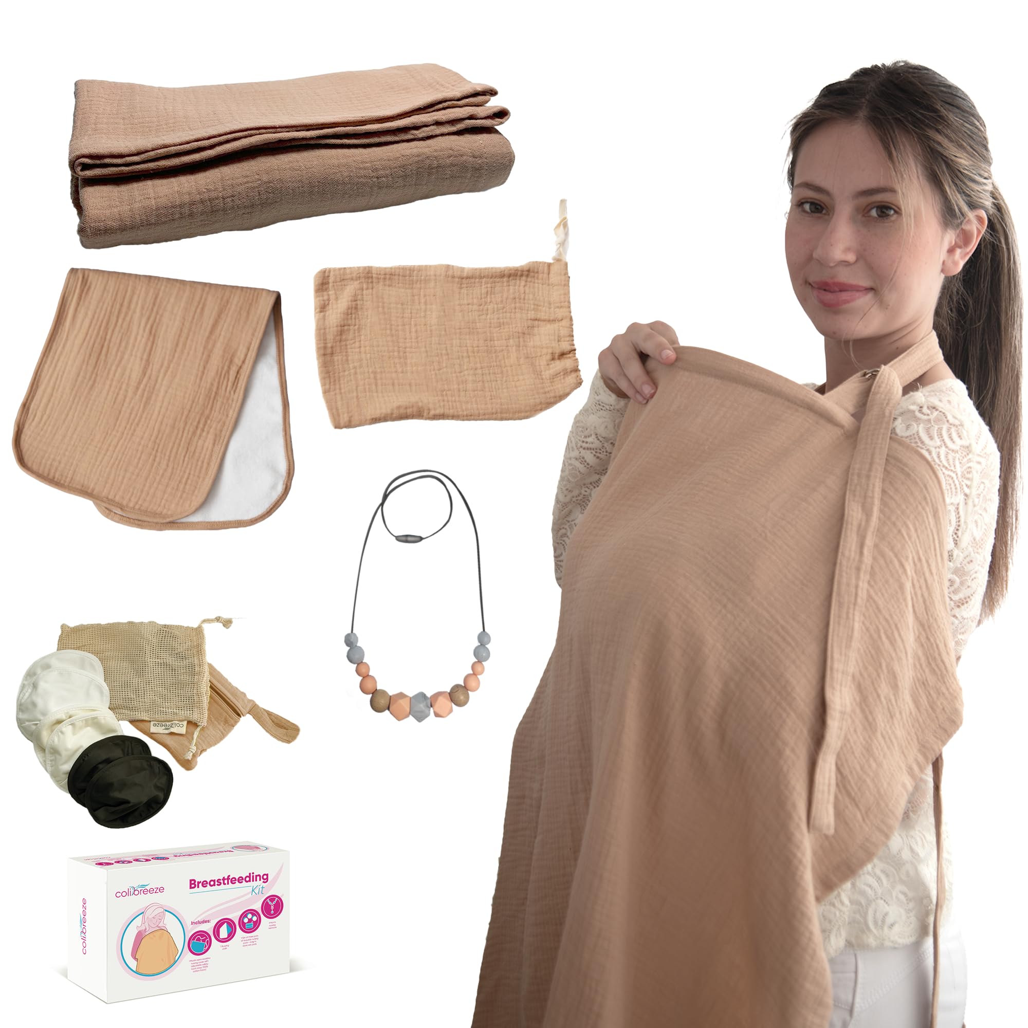 COLIBREEZE Soft & Breathable Muslin Privacy Nursing Cover