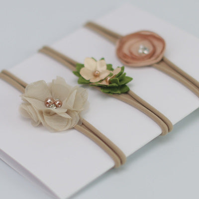 3-Piece Children's Hair Accessories Set with Floral Headband