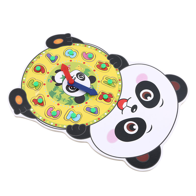 Cartoon Puzzle Shape Clock Matching Toy for Kids