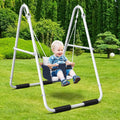 Hapfan Foldable Indoor & Outdoor Toddler Baby Swing Set with Stand