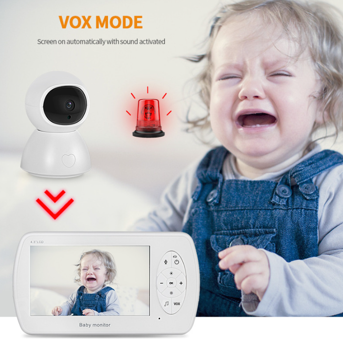 1080P HD Baby Monitor Camera with 100m Night Vision & Alarm