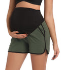 SUIEK Cotton Maternity Lounge and Workout Shorts (Small)