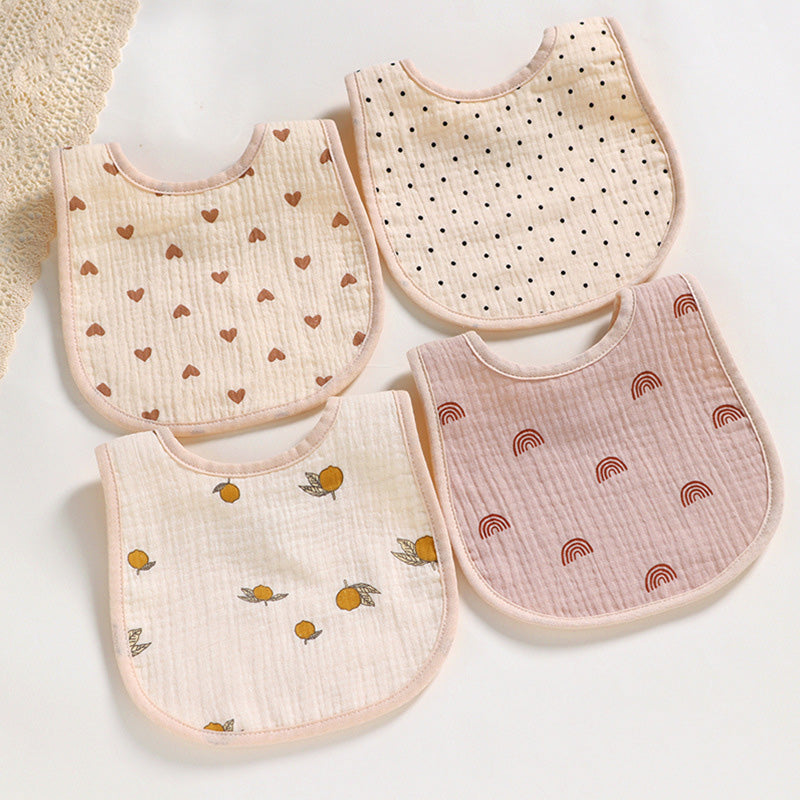 Six-Layer Cotton Gauze U-Shaped Baby Bib