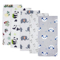 6-Layer Cotton Muslin Baby Burp Cloths (5-Pack) - Panda