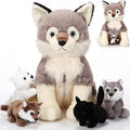 Honoson 5-Piece Mommy and Baby Wolf Plush Toy Set (14 Inch)
