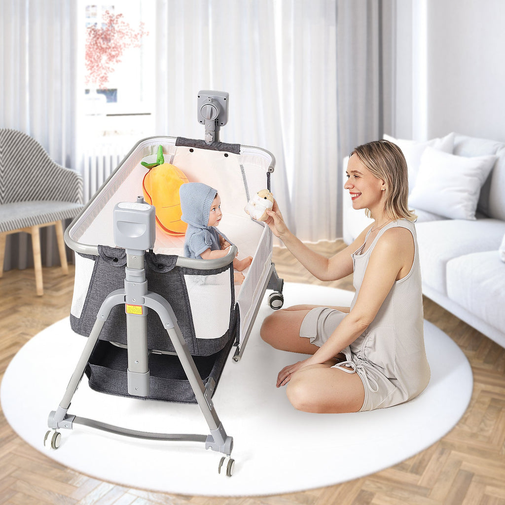 Multi-Functional Electric Automatic Baby Rocking Chair & Bedside Bassinet