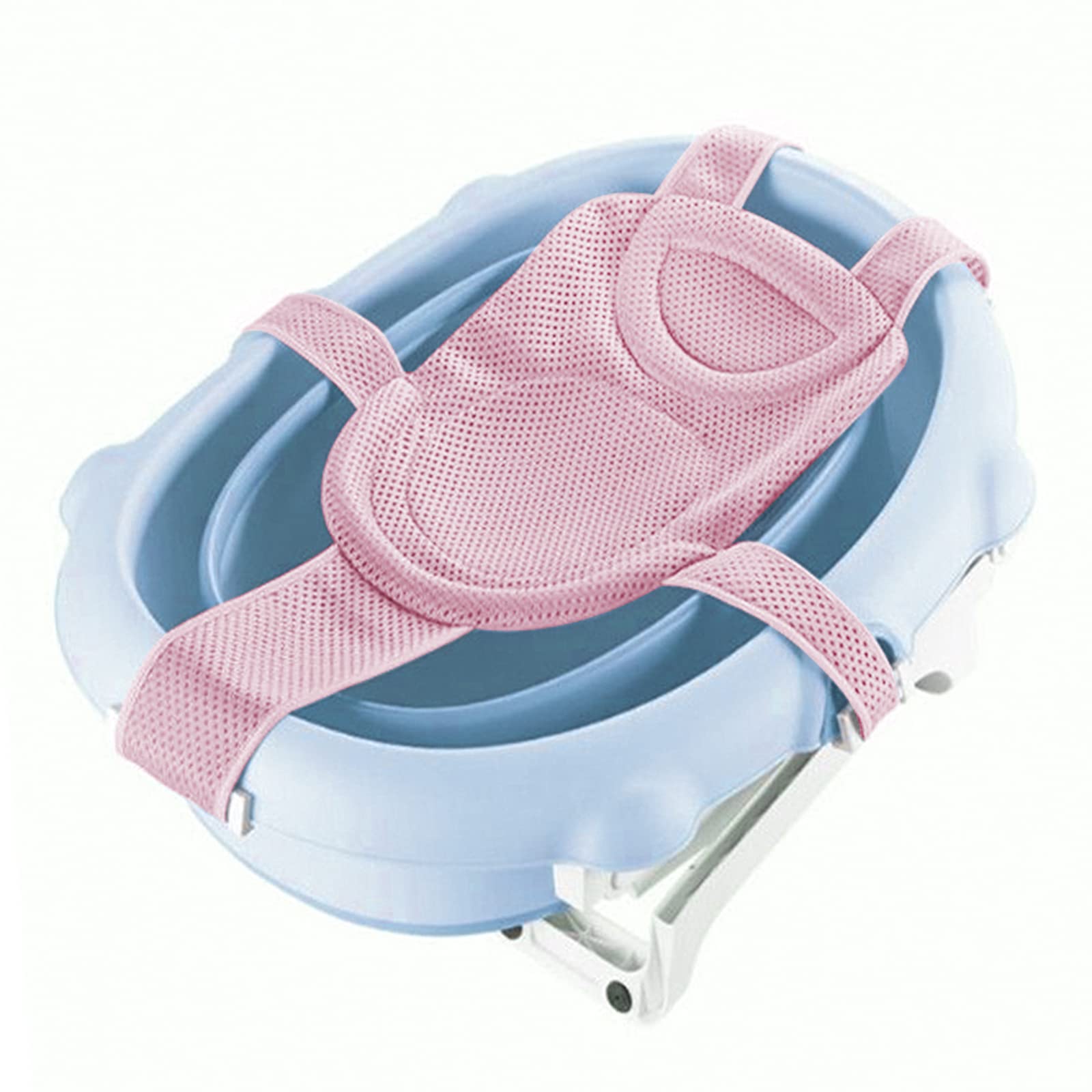 Adjustable Non-Slip Baby Bath Support Net - Pink