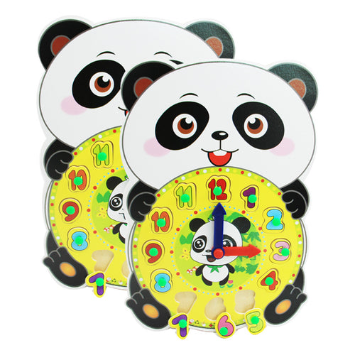 Cartoon Puzzle Shape Clock Matching Toy for Kids