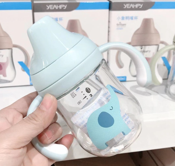 Baby Training Cup with Handle and Weighted Straw