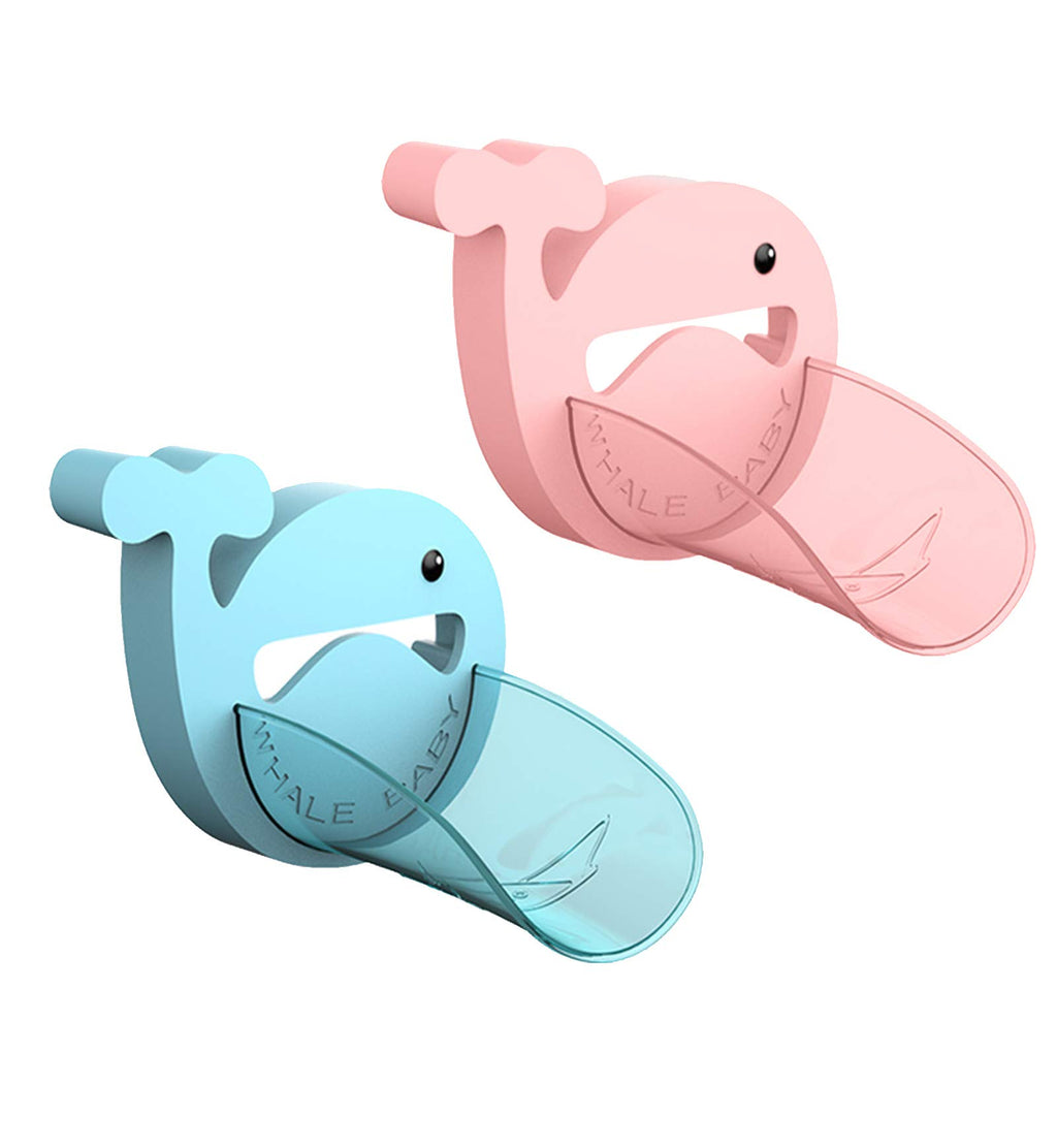 Cartoon Crab Faucet Extender and Cover Set - Blue and Pink (2 PCS)