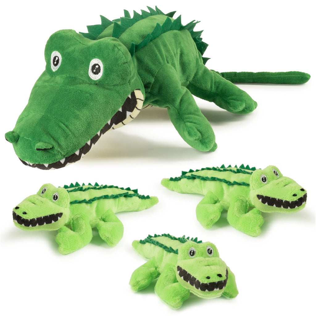 Plush Creations Talking Mommy Alligator with 3 Baby Alligators Plush Set