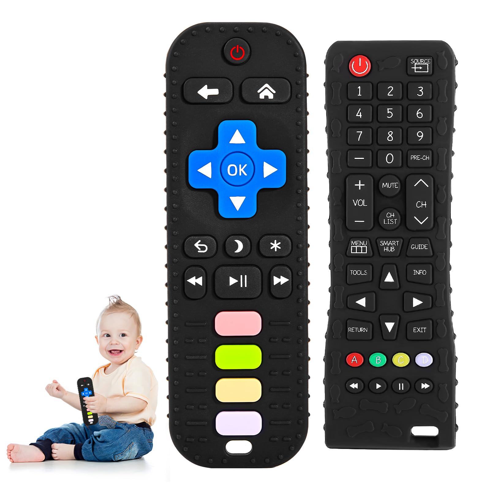 Avkast 2-Pack TV Remote Control Baby Teething Toy