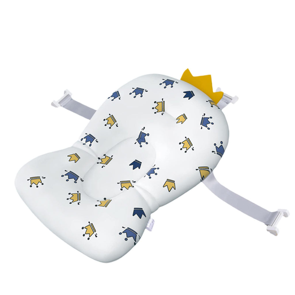 Non-Slip Floating Baby Bath Cushion - White Crown