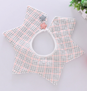 Star Bib - New Pure Cotton Waterproof Baby Bib