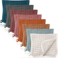 6-Layer Cotton Muslin Baby Burp Cloths (8-Pack) - Vintage