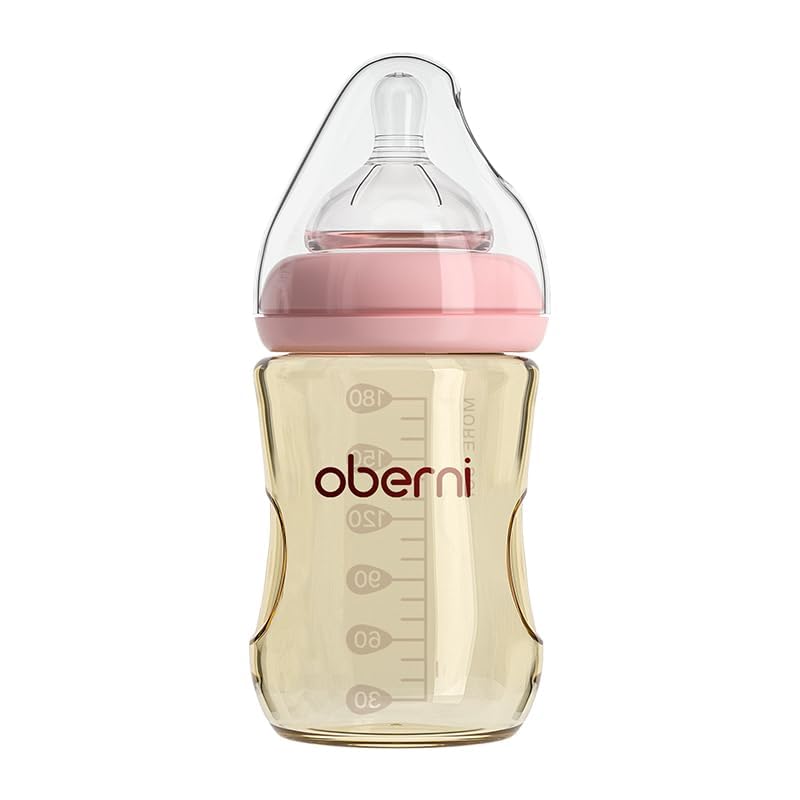 Oberni PPSU Anti-Colic Slow-Flow Baby Bottle (6 oz) - Pink
