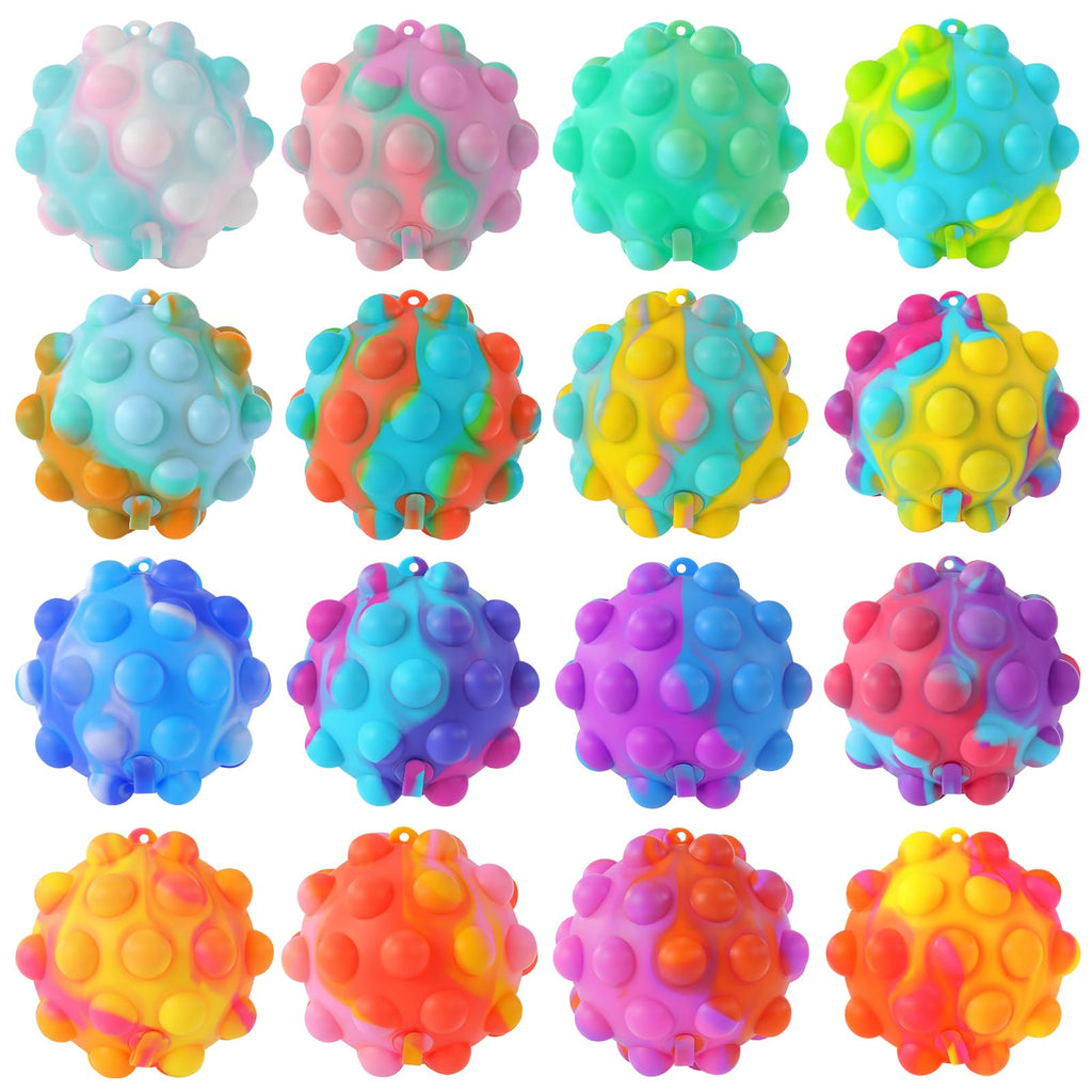 16-Piece Inflatable 3D Pop Fidget Stress Ball Pack