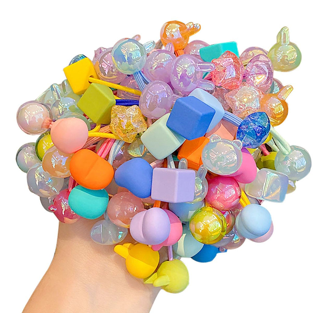 30-Piece Multicolor Soft Elastic Baby Hair Ties & Scrunchies Set