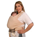 100% Cotton Stretchy Lightweight Baby Wrap Carrier (Beige)