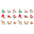 FRCOLOR 18-Piece Christmas Baby Girl Holiday Hair Clips & Barrettes Set
