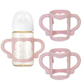 Universal Silicone Wide-Neck Baby Bottle Handles (2-Pack) - Pink