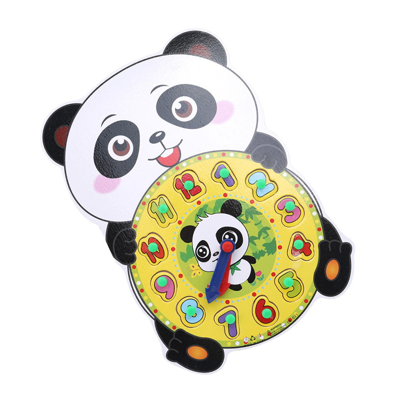 Cartoon Puzzle Shape Clock Matching Toy for Kids