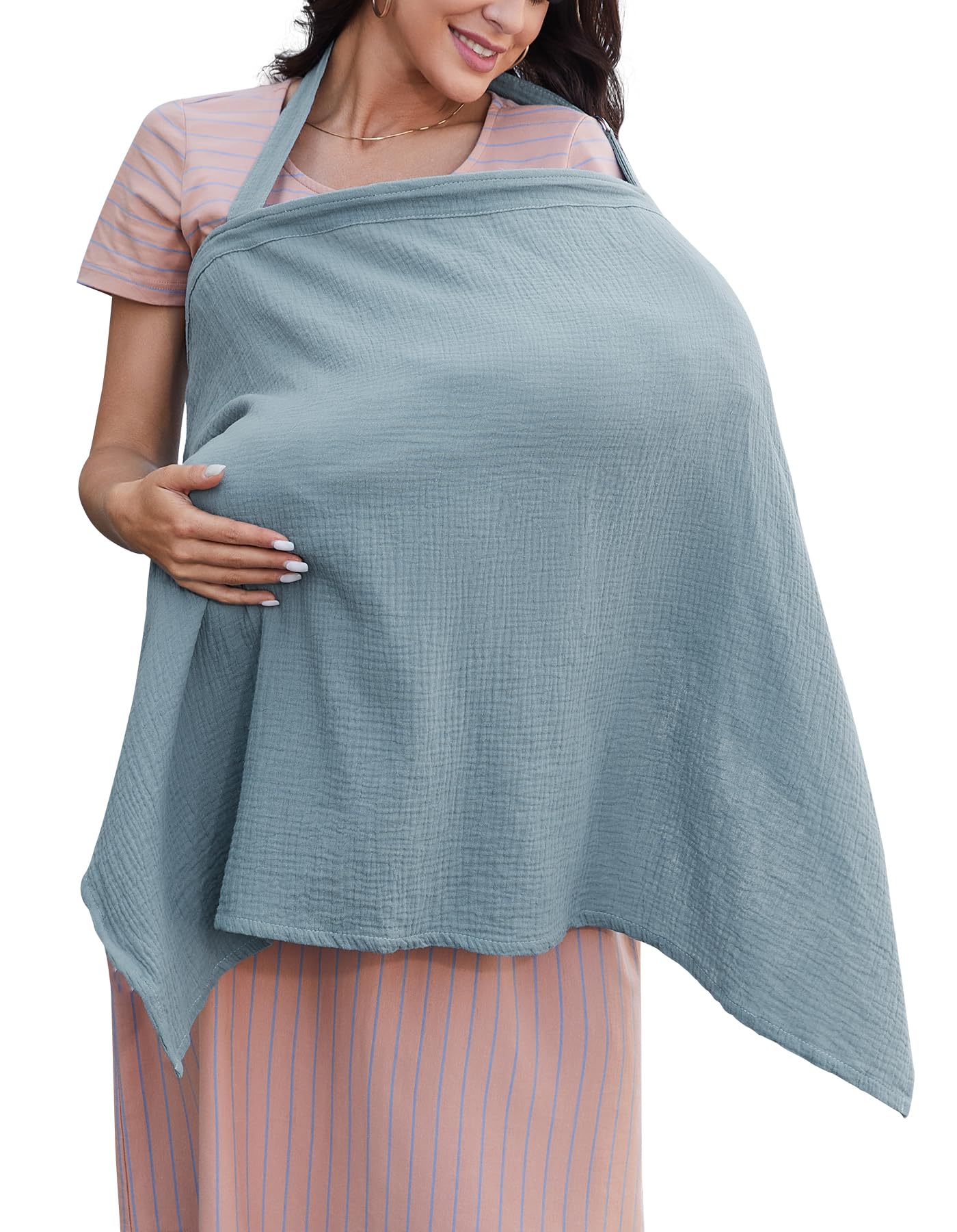 Sosolism Breathable Cotton Privacy Nursing Poncho