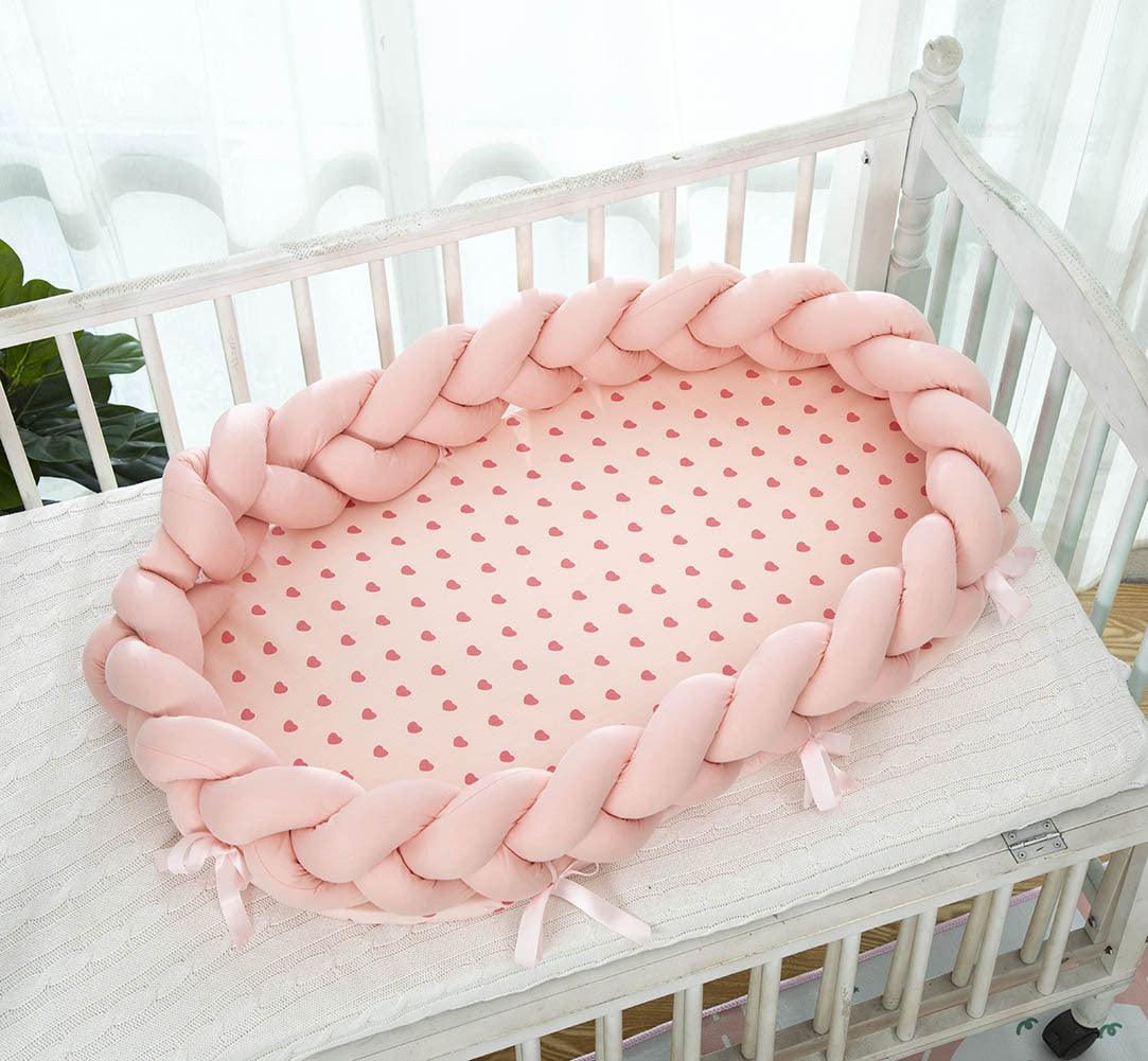 Portable Removable Washable Cotton Woven Folding Crib
