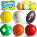 Billeeit 6-Piece Mini Foam Sports Ball Set with Bag