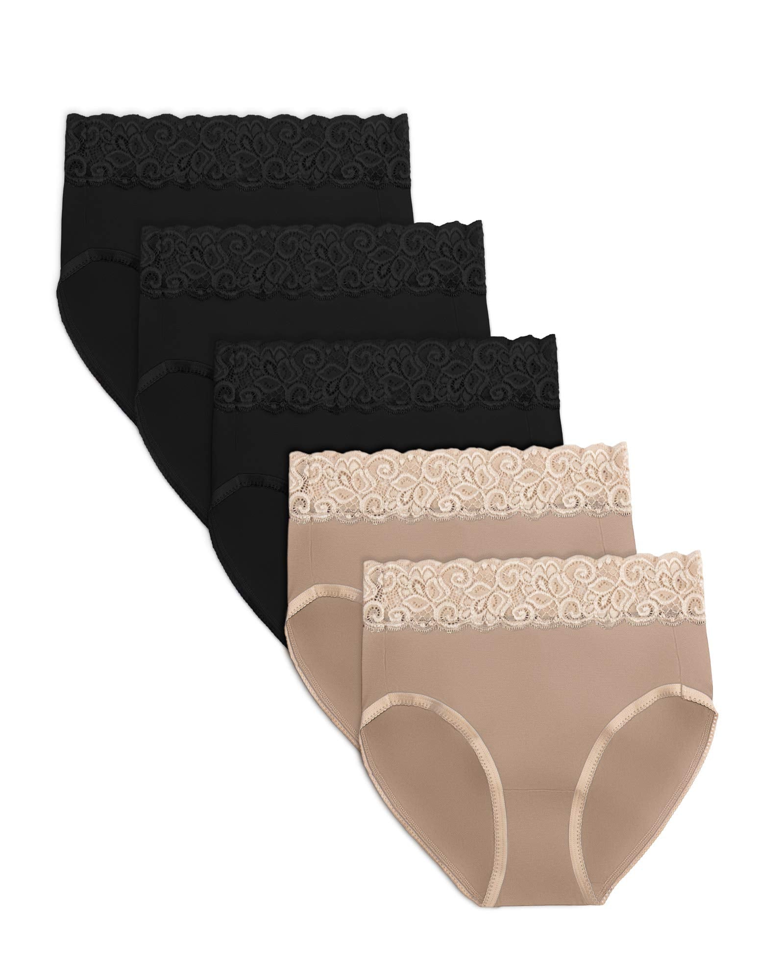 Kindred Bravely High-Waist C-Section Recovery Panties (5-Pack, Neutrals, XS)
