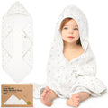 Organic Cotton Muslin Hooded Baby Bath Towel - Meadow